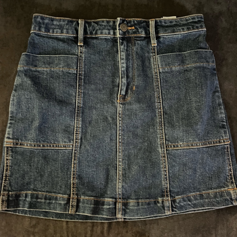 blue jean skirt